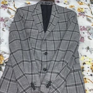 Zara Long sleeve Plaid Blazer